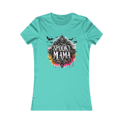 Spooky Mama Soft Bella Canvas Halloween Tee, Women's Graphic T-Shirt, Cute Halloween Outfit, Halloween Gift, Fall Fashion, Spooky Season Style