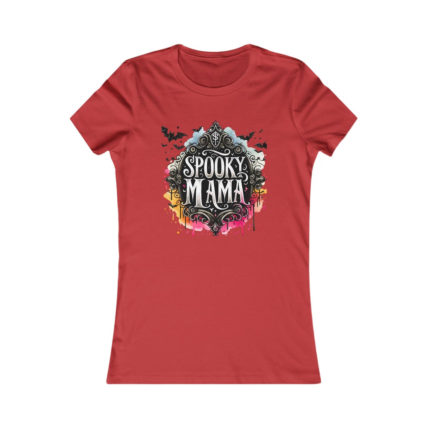 Spooky Mama Soft Bella Canvas Halloween Tee, Women's Graphic T-Shirt, Cute Halloween Outfit, Halloween Gift, Fall Fashion, Spooky Season Style