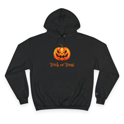 Trick or Treat Halloween Pumpkin Champion Hoodie, Trick or Treat Sweatshirt, Fall Fashion, Cozy Layering, Halloween Costume, Spooky Season