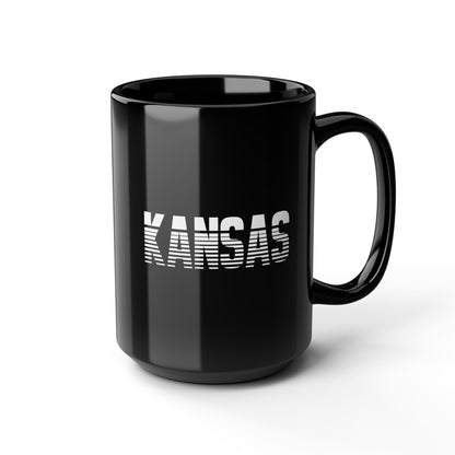 Kansas 15oz Black Mug