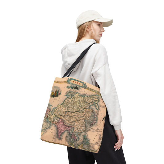 Vintage Map of Asia Tote Bag 3 Sizes