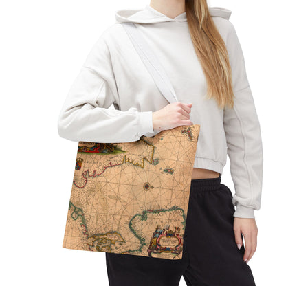 Vintage Nautical Sea Chart Pascaerte Van De Noordzee Tote Bag