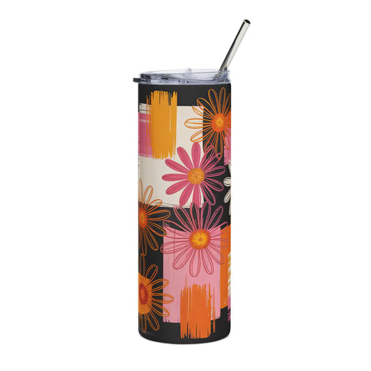 Daisy Stainless Steel Tumbler 20oz with Lid and Straw