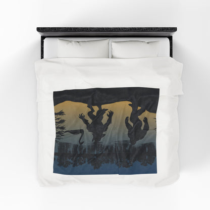 Mystical Creature Velveteen Plush Blanket