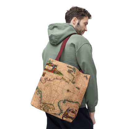 Vintage Nautical Sea Chart Pascaerte Van De Noordzee Tote Bag