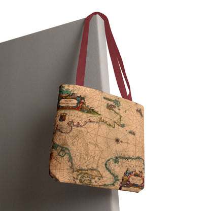 Vintage Nautical Sea Chart Pascaerte Van De Noordzee Tote Bag