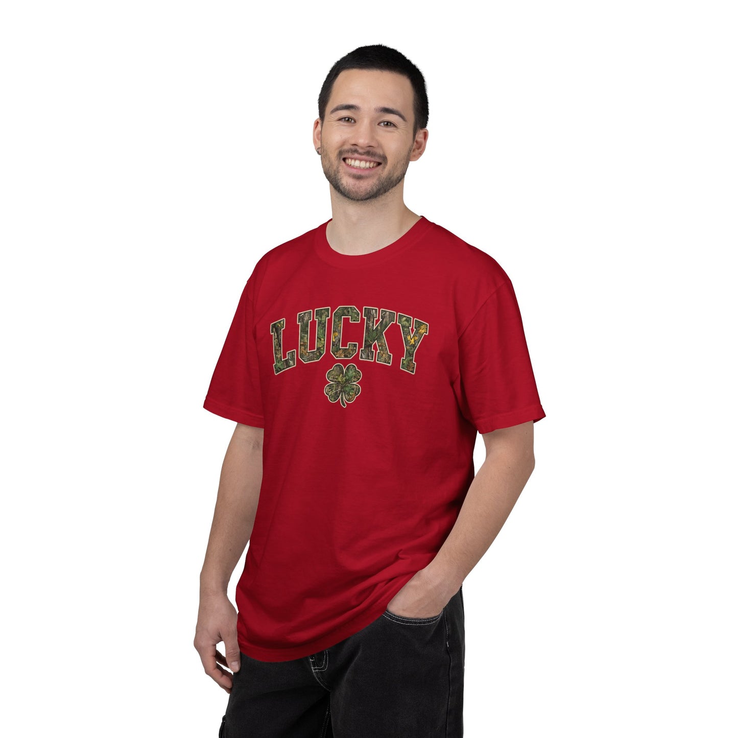 Lucky Shamrock T-Shirt — Camo Print St. Patrick's Day Tee