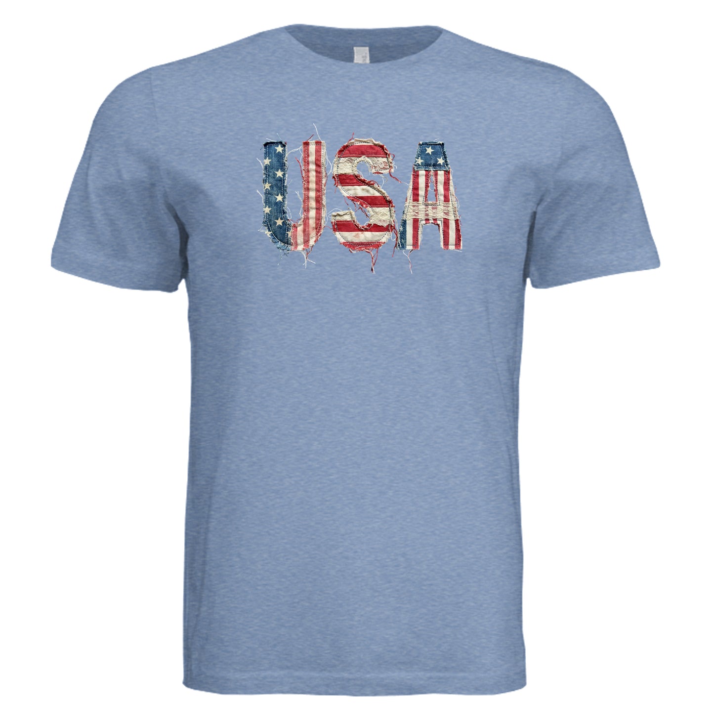 Solid Blue Triblend - 3413C - FRONT