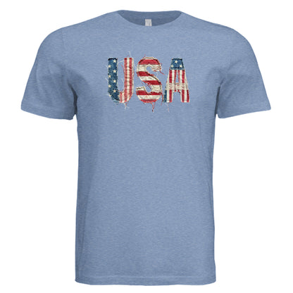 Solid Blue Triblend - 3413C - FRONT